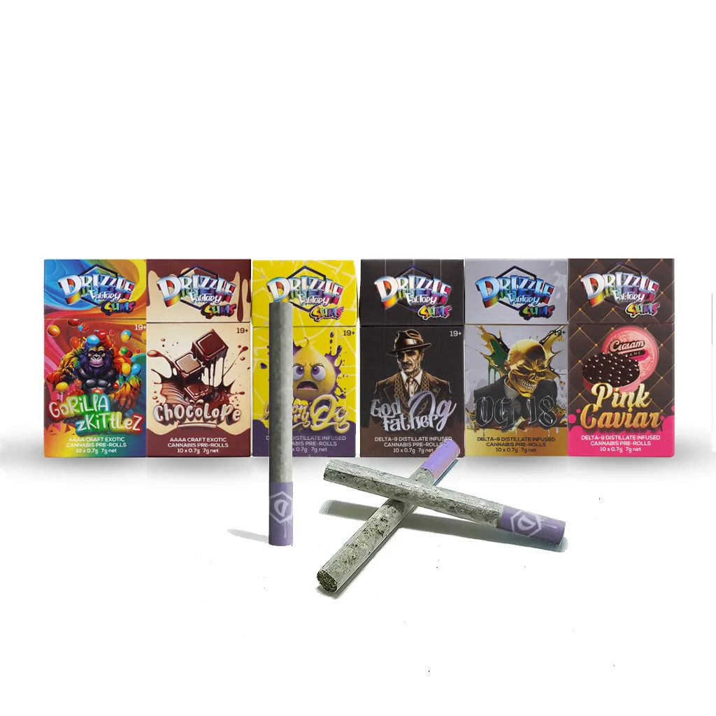 Drizzle Factory Slims D9 Infused 10 Pre-Rolls