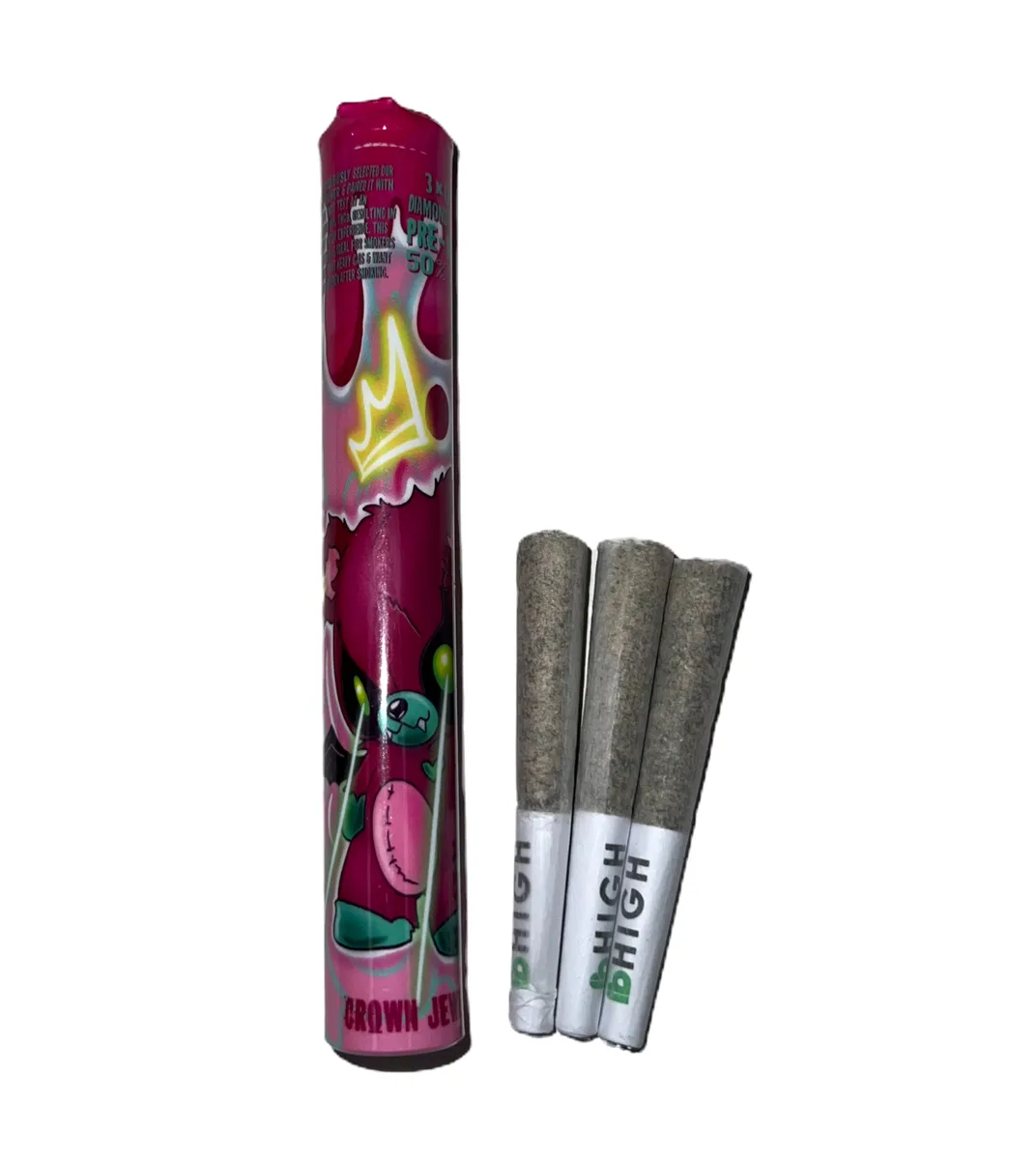 IB High Crown Jewels 3 x 0.5G Diamond Infused Pre Rolls 50% THC